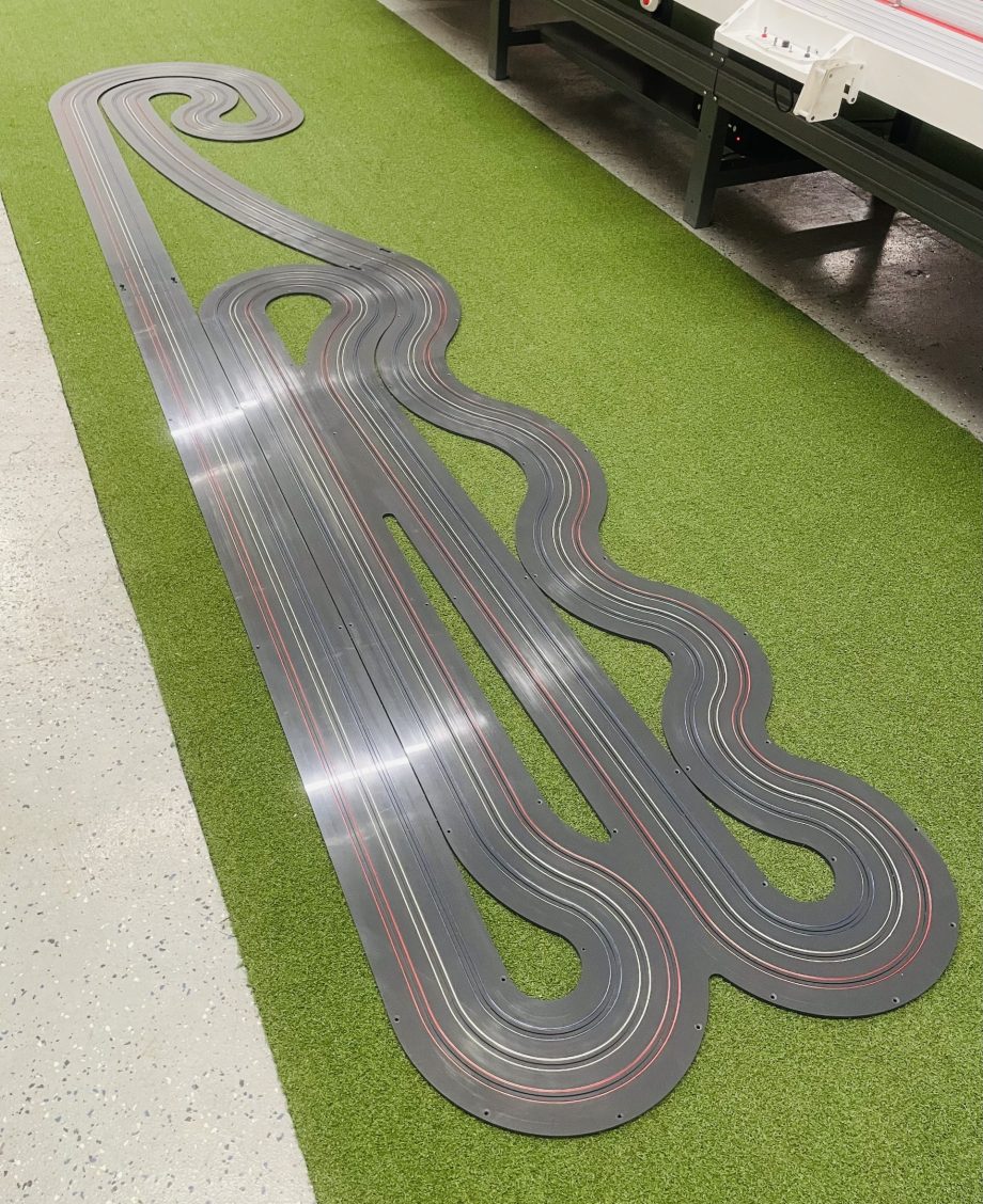 3' x 14' "THE PODIUM" 3 LANE TRACK KIT WITH RAILS INSTALLED FOR FREE (TYPE 1 PVC PVC)