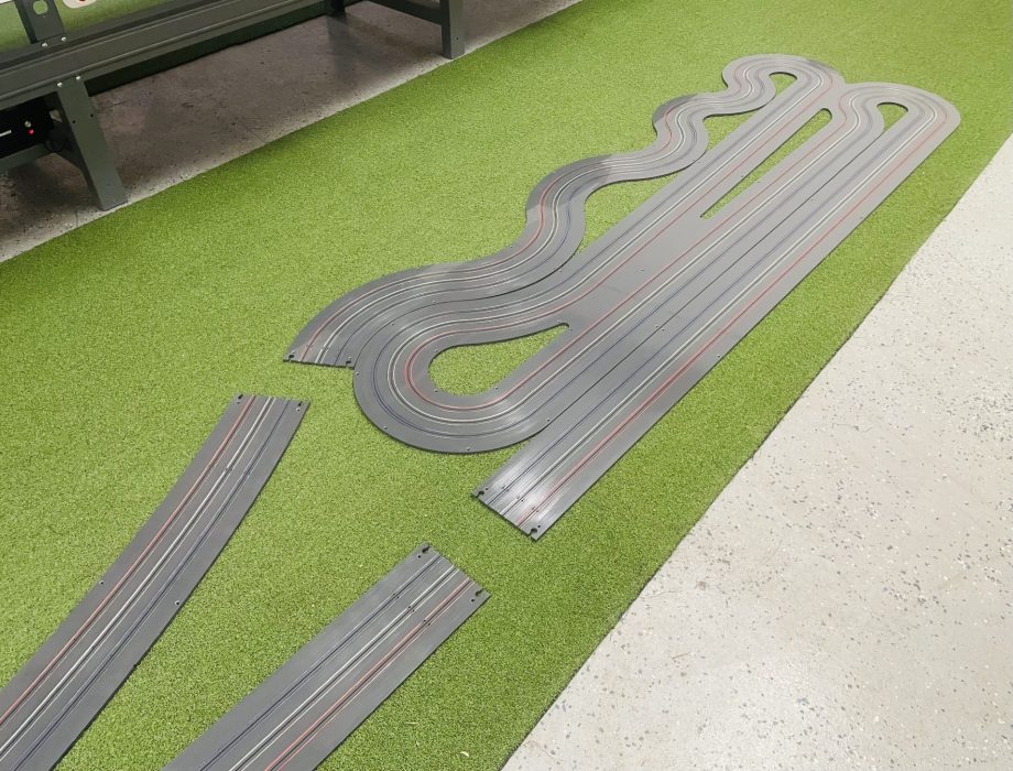3' x 14' "THE PODIUM" 3 LANE TRACK KIT WITH RAILS INSTALLED FOR FREE (TYPE 1 PVC PVC)