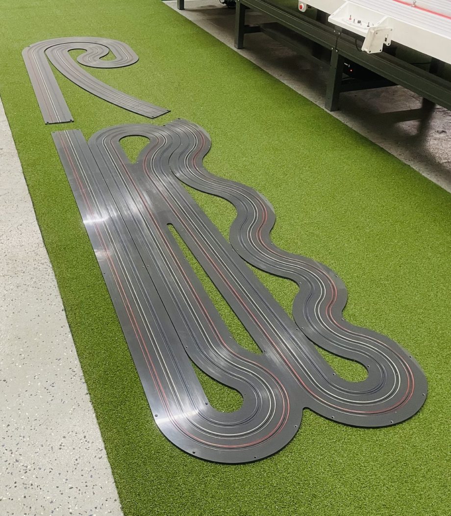 3' x 14' "THE PODIUM" 3 LANE TRACK KIT WITH RAILS INSTALLED FOR FREE (TYPE 1 PVC PVC)