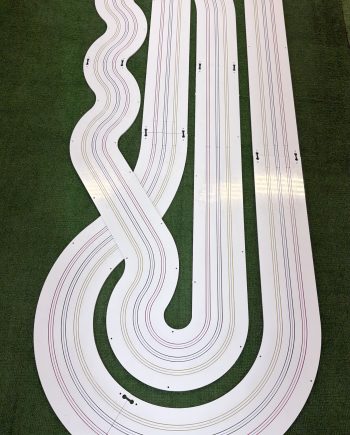 READY TO SHIP, PRICE INCLUDES $175.00 FOR SHIPPING, 3' x 8' "SEGRETTO" 3 LANE TRACK KIT WITH RAIL INSTALLED FOR FREE, WHITE TYPE 1 PVC