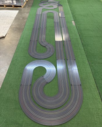 READY TO SHIP, PRICE INCLUDES $175.00 FOR SHIPPING, 4' x 18' "SCORPION PLUS" 4 LANE TRACK KIT WITH RAIL INSTALLED FOR FREE, GRAY TYPE 1 PVC
