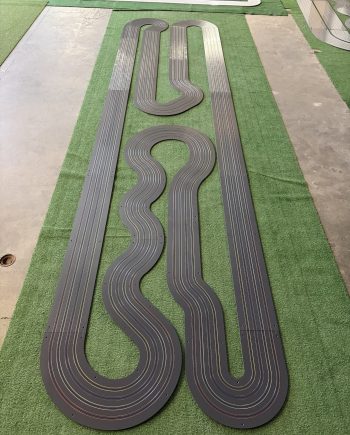 4' x 16' "BLUE MAX 2" 4 LANE TRACK KIT WITH RAIL INSTALLED FOR FREE, GRAY or WHITE TYPE 1 PVC