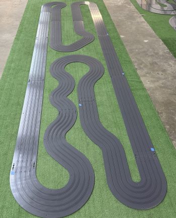 4' x 16' "BLUE MAX 2" 4 LANE TRACK KIT WITH RAIL INSTALLED FOR FREE, GRAY or WHITE TYPE 1 PVC