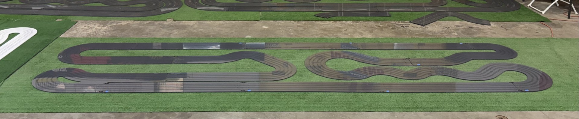 4' x 16' "BLUE MAX 2" 4 LANE TRACK KIT WITH RAIL INSTALLED FOR FREE, GRAY or WHITE TYPE 1 PVC