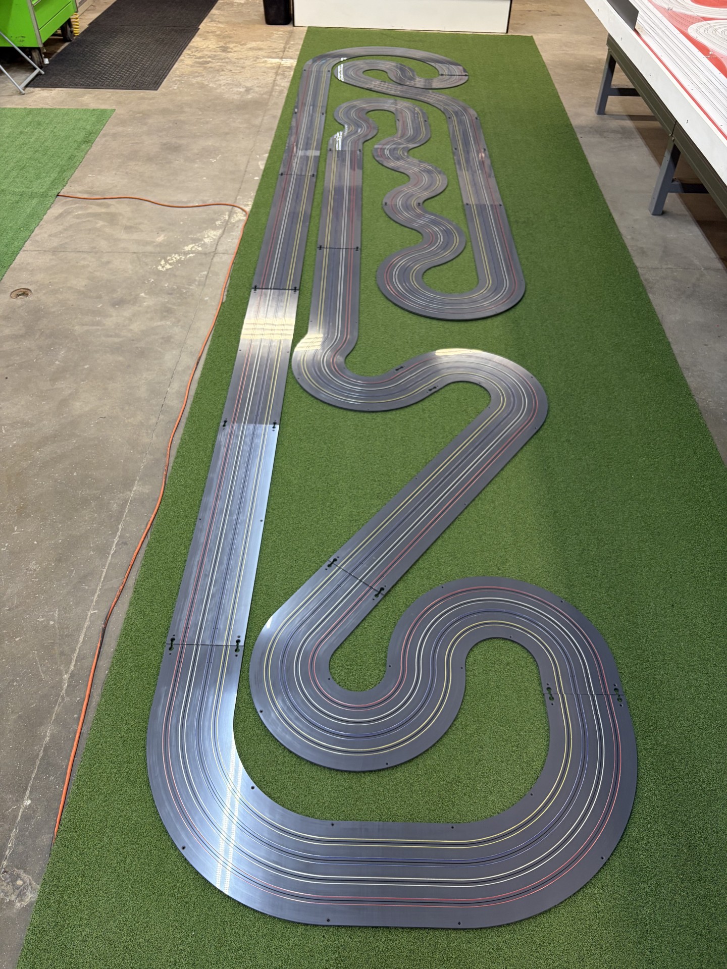 READY TO SHIP, PRICE INCLUDES $175.00 FOR SHIPPING, 4' x 22' "BULLRING" 4 LANE TRACK KIT WITH RAIL INSTALLED FOR FREE, GRAY TYPE 1 PVC