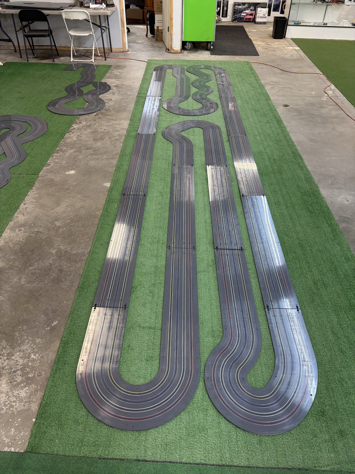 4' x 20' "BLUE MAX 2" 4 LANE TRACK KIT WITH RAIL INSTALLED FOR FREE, GRAY or WHITE TYPE 1 PVC
