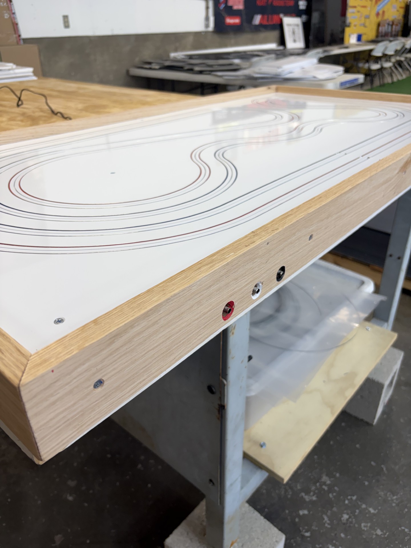 2' x 4' TABLE TOP TURNKEY TRACK, LAYOUT A, B, C, WHITE OR GRAY TYPE 1 PVC, SHIPS UPS