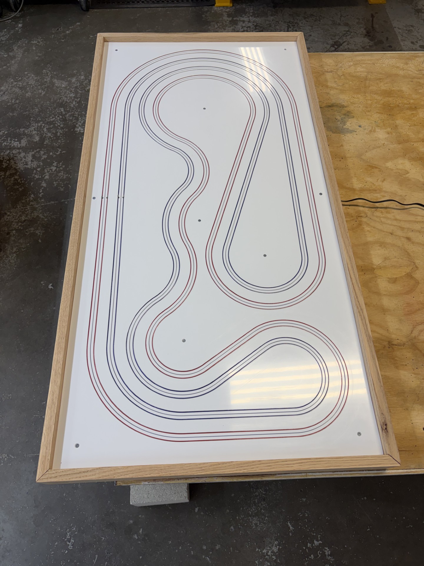 2' x 4' TABLE TOP TURNKEY TRACK, LAYOUT A, B, C, WHITE OR GRAY TYPE 1 PVC, SHIPS UPS